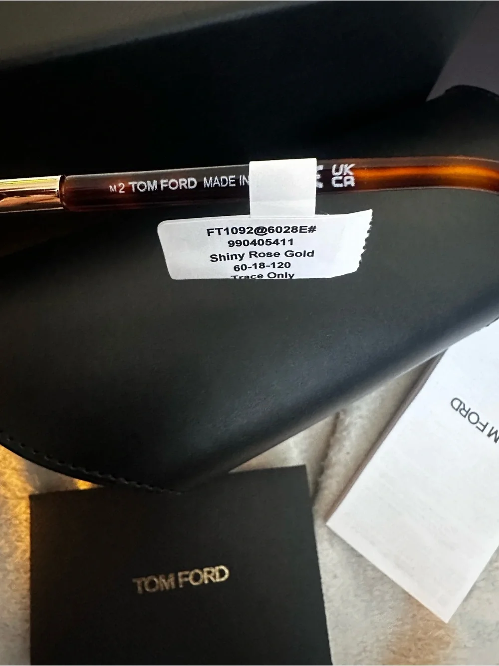 Tom Ford Women's Rose Goldie Frame Brown Lens Sunglasses - Tortoise Temples